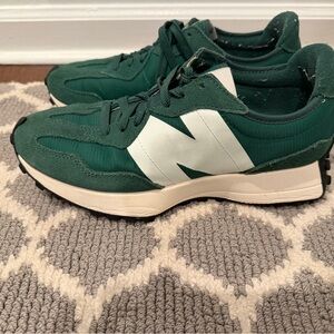 New Balance Green and White 327 Sneakers